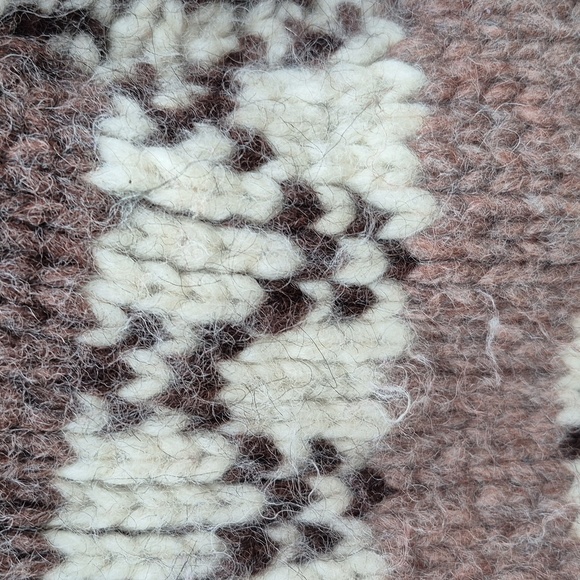 Vintage Cowichan Cardigan Sweater Thick Warm Wool - Picture 6 of 17